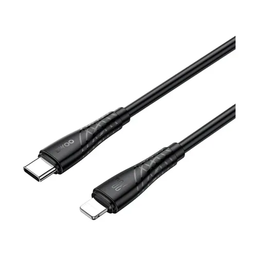 BWOO BO-X318C-L USB Type-C Male to Lightning Male, 1 Meter, Black Charging & Data Cable
