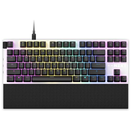 NZXT Function Full Size RGB Mechanical Gaming Keyboard (White) - Gateron Red Switches