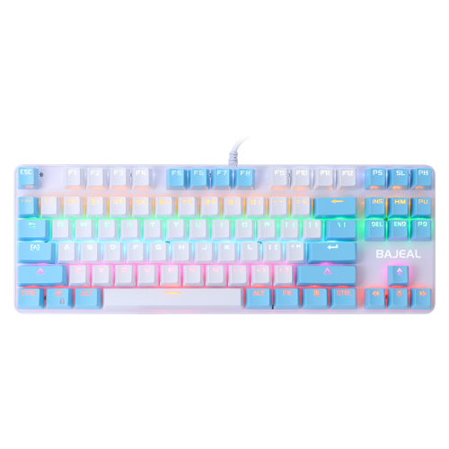 BAJEAL K100 TKL RGB Mechanical Gaming Keyboard (White-Blue)