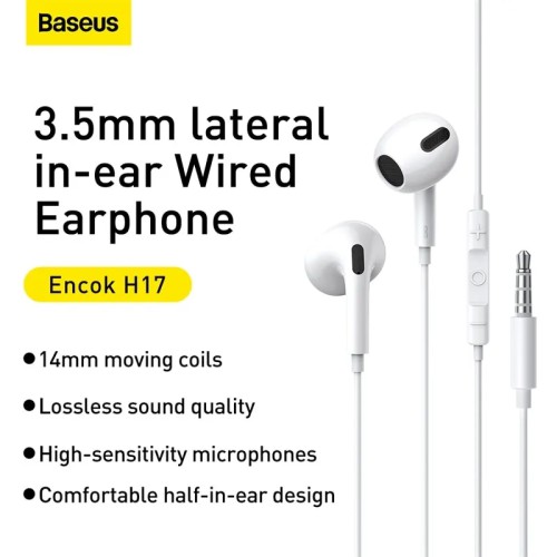 Baseus Encok H17 3.5mm Lateral in-ear Wired Earphone Baseus Encok H17 3.5mm Lateral in-ear Wired Earphone