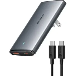 Baseus GaN5 Pro Ultra-Slim Fast Charger 65W Adapter with Type C Cable