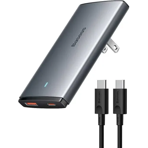 Baseus GaN5 Pro Ultra-Slim Fast Charger 65W Adapter with Type C Cable