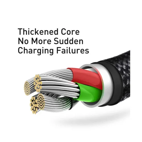 Baseus Tungsten Gold 3 in 1 USB to M+L+C Fast Charging Data Cable