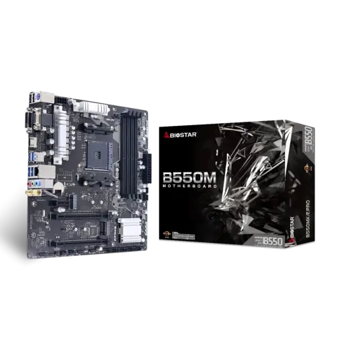 Biostar B550MX/E PRO DDR4 AMD AM4 Micro ATX Motherboard
