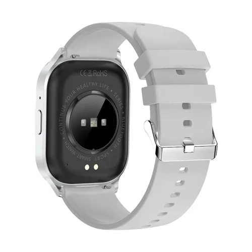 Blisbond Alpha AMOLED Display Bluetooth Calling Smart Watch Silver