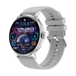 Blisbond Senor AMOLED Display Bluetooth Calling Smart Watch Silver