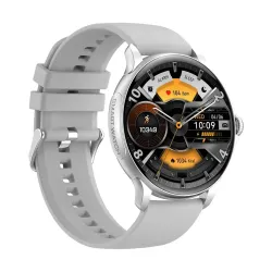 Blisbond Senor AMOLED Display Bluetooth Calling Smart Watch Silver