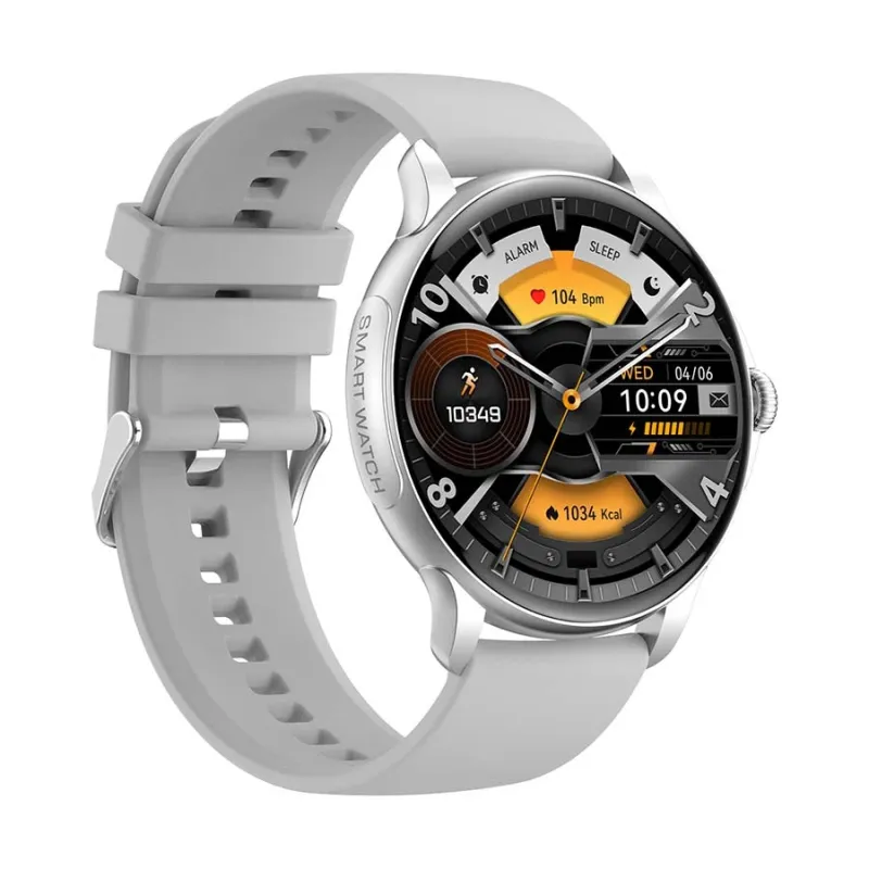 Blisbond Senor AMOLED Display Bluetooth Calling Smart Watch Silver