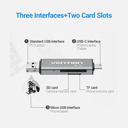 VENTION CCJH0 USB2.0 Multi-function Card Reader VENTION CCJH0 USB2.0 Multi-function Card Reader