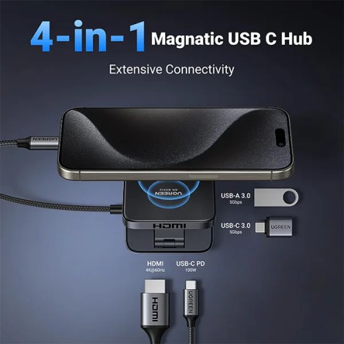 UGREEN CM801 (35590) Multifunction 4-in-1 USB-C Hub