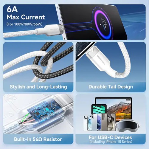 VENTION CTOBF Type-A to Type-C 6A USB 2.0 Cable - 1M