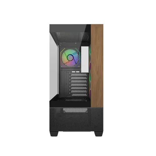 Cooler Master Elite 690 Wood Micro ATX Mid Tower Cabinet Case - Black