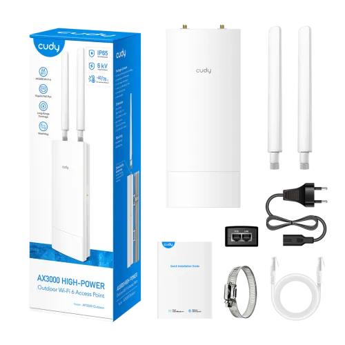 Cudy AP3000 Outdoor AX3000 Mbps Wireless Dual Band Wi-Fi 6 Access Point