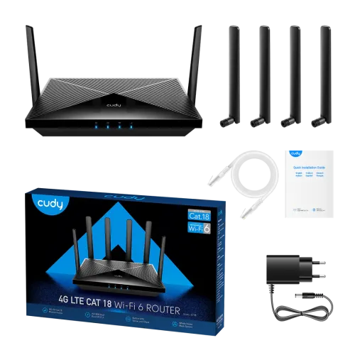 Cudy LT18 4G Cat 18 AX1800 Wi-Fi 6 Router