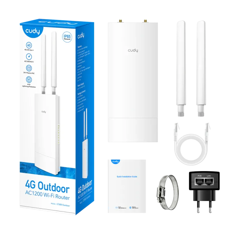 Cudy LT500 Outdoor 4G AC1200 Wi-Fi Router Cudy LT500 Outdoor 4G AC1200 Wi-Fi Router