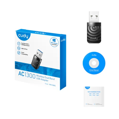 Cudy WU1300S 1300 Mbps Dual Band Wi-Fi USB Adapter