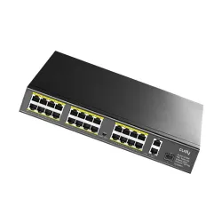Cudy FS1026PS1 24 Port 10/100Mbps PoE+ Unmanaged Switch with 2 Gigabit Uplink Ports + 1 SFP Port Cudy FS1026PS1 24 Port 10/100Mbps PoE+ Unmanaged Switch with 2 Gigabit Uplink Ports + 1 SFP Port