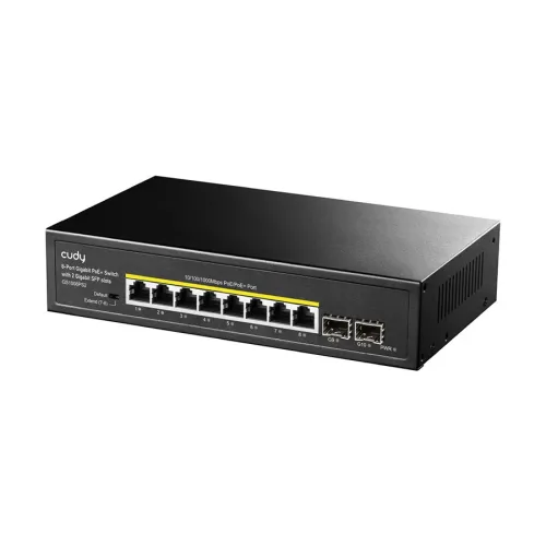 Cudy GS1008PS2 1.0 10 Port (8-Port 10/100/1000Mbps PoE+, 2-Port SFP) Unmanaged Desktop Switch