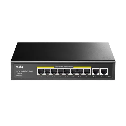 Cudy GS1010PE 8 Port Gigabit Unmanaged PoE+ Switch with 2 Gigabit Uplink Ports