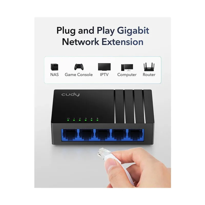 Cudy GS105D 4.0 5 Port Unmanaged Desktop Switch