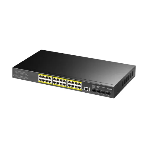 Cudy GS5024PS4 1.0 28 Port (24-Port 10/100/1000Mbps PoE+, 4-Port 10G SFP+) L3 Managed Network Switch