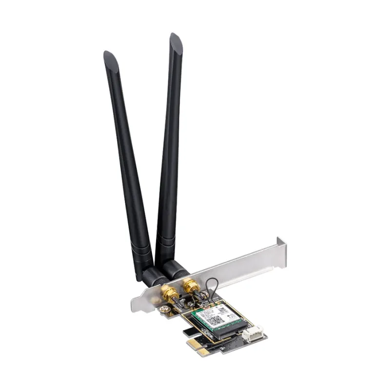 Cudy WE3000 2.0 AX5400 Mbps Tri Band Wi-Fi 6E & Bluetooth 5.2 PCI Express Network Adapter Cudy WE3000 2.0 AX5400 Mbps Tri Band Wi-Fi 6E & Bluetooth 5.2 PCI Express Network Adapter