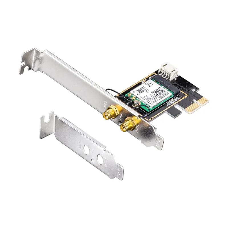 Cudy WE3000 2.0 AX5400 Mbps Tri Band Wi-Fi 6E & Bluetooth 5.2 PCI Express Network Adapter Cudy WE3000 2.0 AX5400 Mbps Tri Band Wi-Fi 6E & Bluetooth 5.2 PCI Express Network Adapter