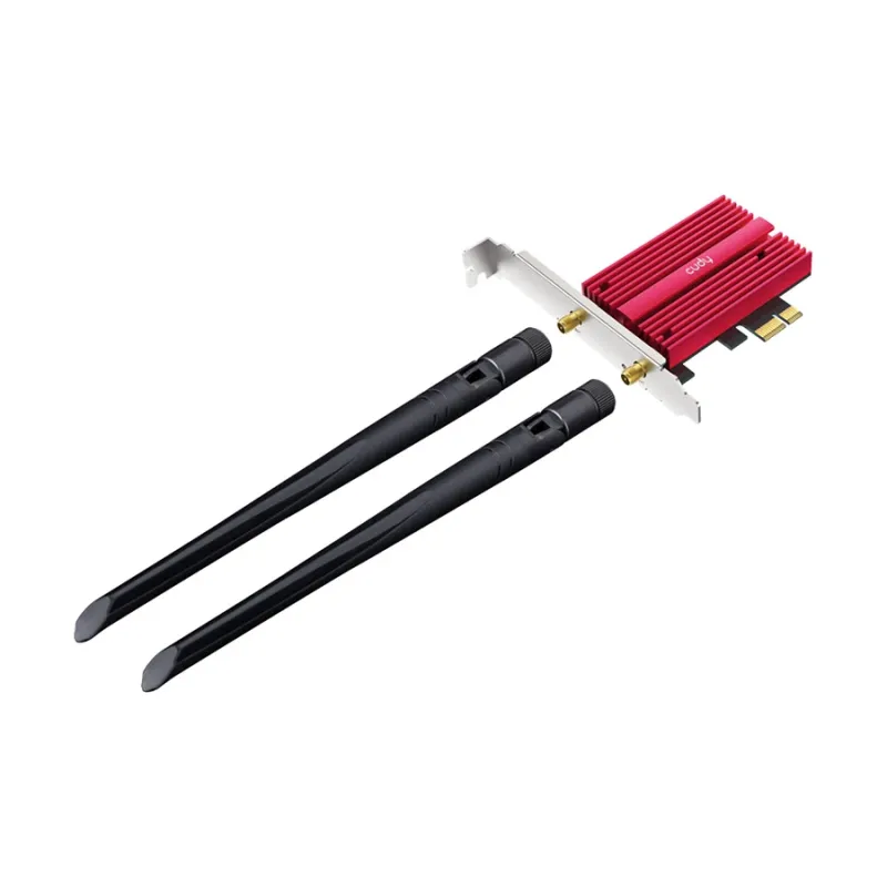 Cudy WE3000S 2.0 AX5400 Mbps Tri Band Wi-Fi 6E & Bluetooth 5.2 PCI Express Network Adapter