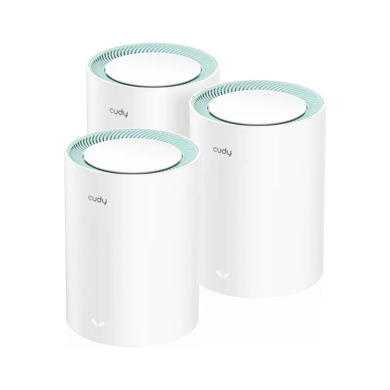 Cudy M1500 AX1500 Mbps Gigabit Dual-Band Mesh Wi-Fi 6 System (3-Pack) Cudy M1500 AX1500 Mbps Gigabit Dual-Band Mesh Wi-Fi 6 System (3-Pack)