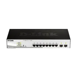 D-Link DGS-1210-10P Gigabit 10-Port (8 PoE & 2 Gigabit SFP) Smart Managed PoE Switch