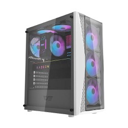 Aigo DarkFlash DK352 PLUS Tempered Glass ATX Case (White)