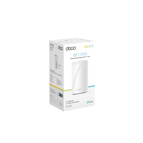 TP-Link Deco BE65 BE11000 Mbps 2.5G Tri-Band Wi-Fi 7 Mesh Router (1-Pack)