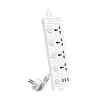Deli ET411 2 Pin 4 Port 2 Meter Power Strip
