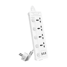 Deli ET411 2 Pin 4 Port 2 Meter Power Strip