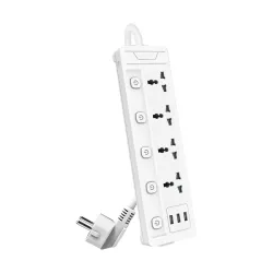 Deli ET411 2 Pin 4 Port 2 Meter Power Strip