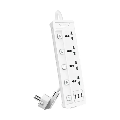 Deli ET411 2 Pin 4 Port 2 Meter Power Strip