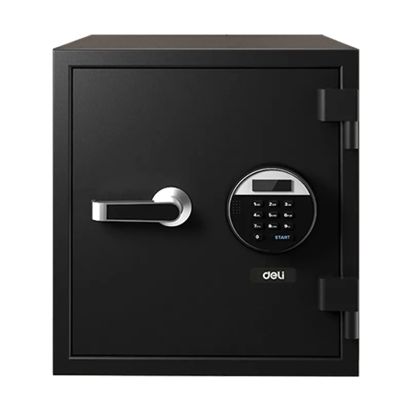 Deli ET581 Black Digital Safe Box (Key, Password & Fireproof)