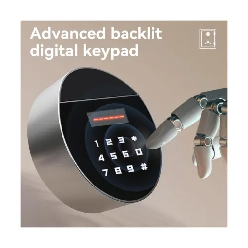 Deli ET601 Dark Gray Digital Safe Box (Key, Password & Fireproof)