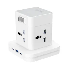 Deli ET762 4 Port 1.6 Meter Standing Power Strip