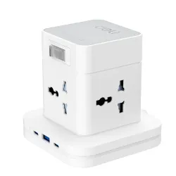 Deli ET762 4 Port 1.6 Meter Standing Power Strip