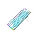  E-YOOSO Z11T TRANSPARENT ICE BLUE BACKLIT WIRED MECHANICAL KEYBOARD WHITE-BLUE 