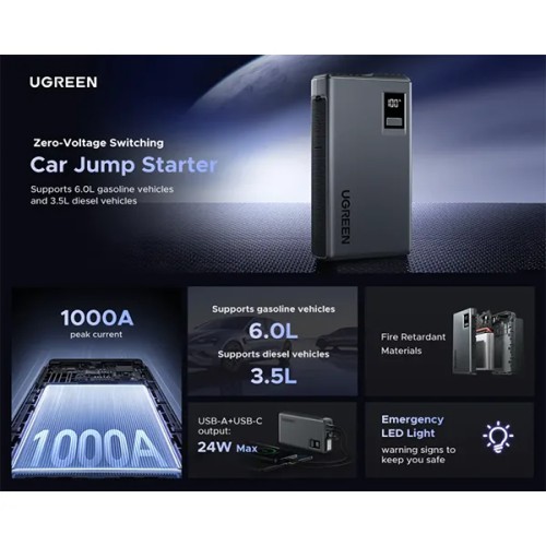 UGREEN ES702 (35977) 12000mAh Car Jump Starter