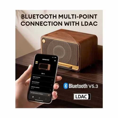 Edifier D32 Portable Bluetooth Brown Tabletop Speaker