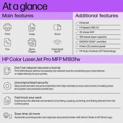 HP Color LaserJet Pro MFP M183fw Multifunction Color Laser Printer