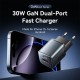 VENTION FEWH0-EU 30W 2-Port USB (C+A) GaN Charger - EU VENTION FEWH0-EU 30W 2-Port USB (C+A) GaN Charger - EU