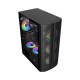 1STPLAYER FIREBASE X4 Gaming Case With 4 ARGB Fan (Black)