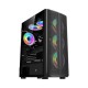 1STPLAYER FIREBASE X4 Gaming Case With 4 ARGB Fan (Black)