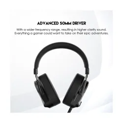 Fantech MH91 Alto Wired On-Ear Black Gaming Headphone