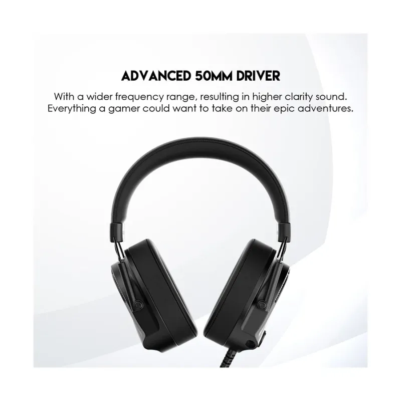 Fantech MH91 Alto Wired On-Ear Black Gaming Headphone