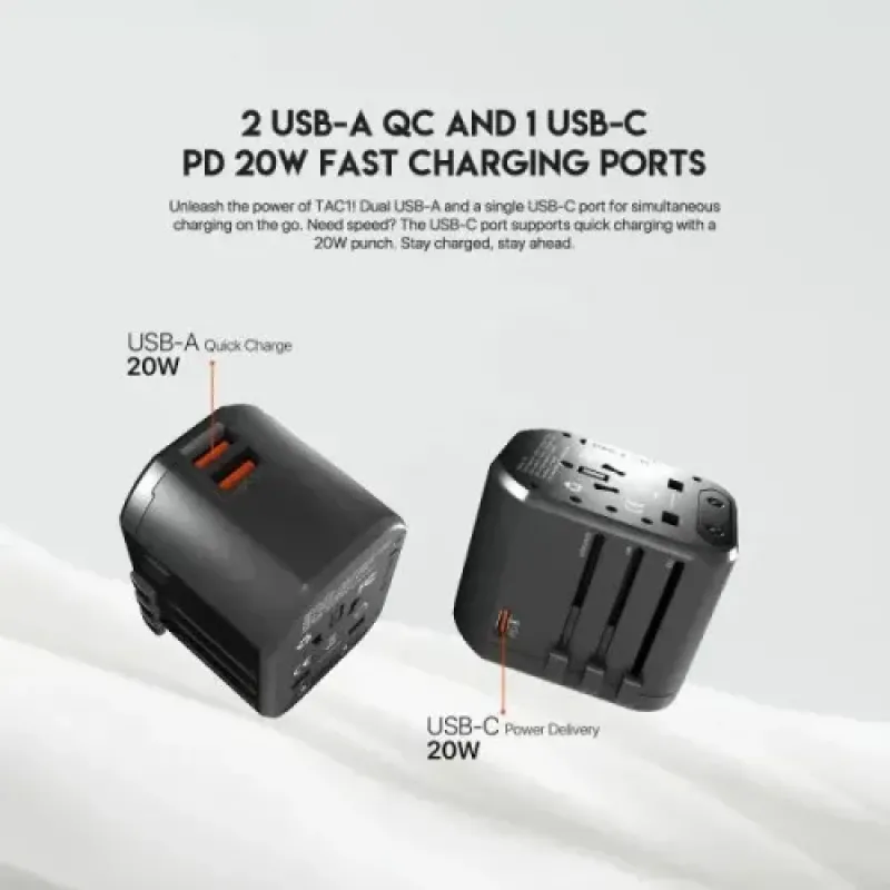Fantech PowerCube TAC1 Fast Charger Travel Adapter Fantech PowerCube TAC1 Fast Charger Travel Adapter